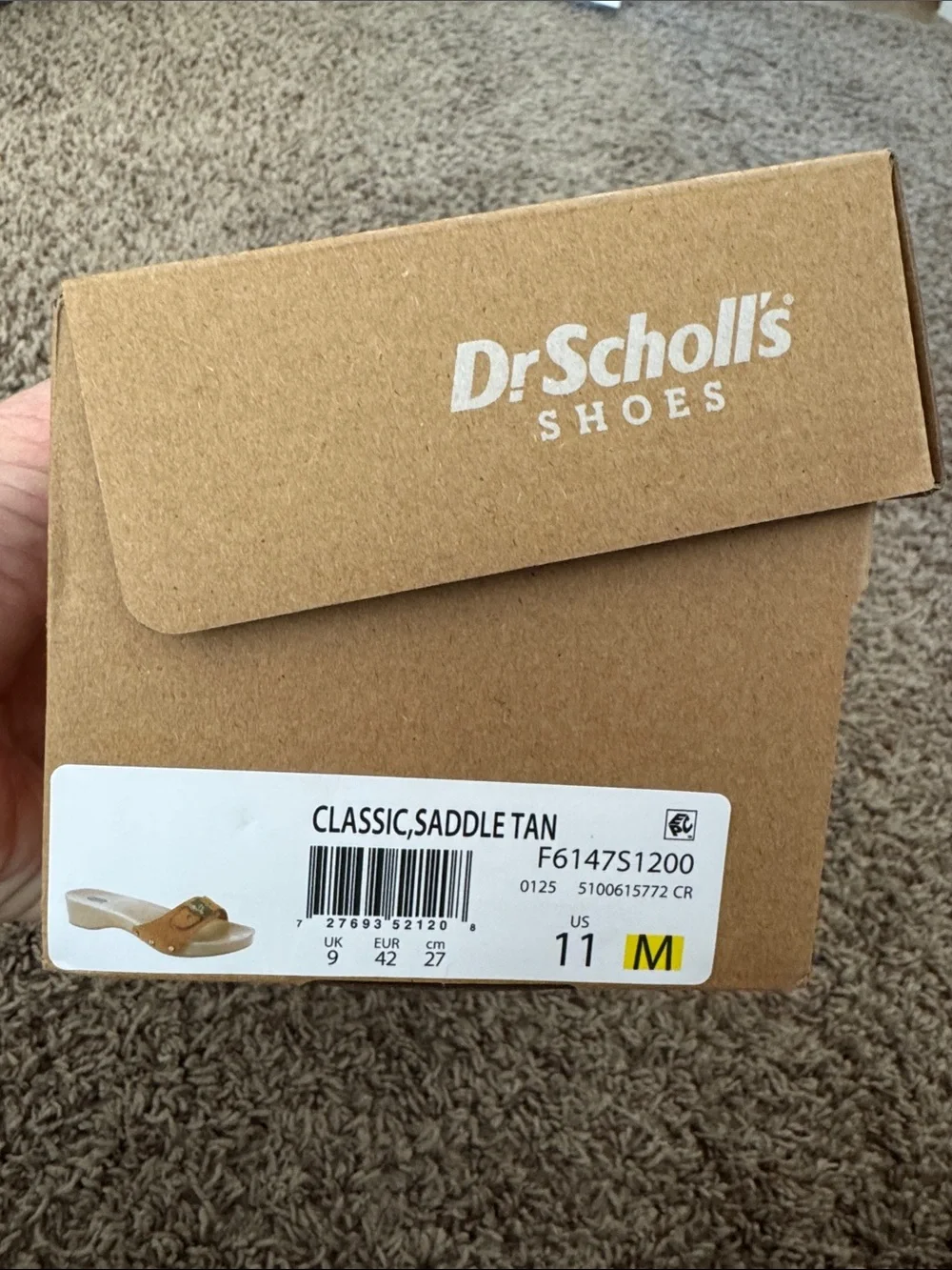 Dr. Scholl's Classic Snake Embossed Sandal in Saddle Tan